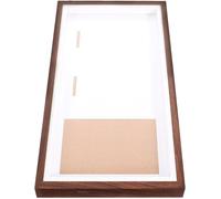 ZUNOXAZ Cadre Médaille Rectangulaire Moderne Affichage et Protection des Médailles Vitrine Élague en Acrylique et Bois Design Minimaliste pour Marathon Runners