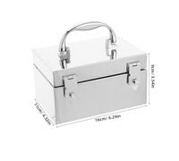 ZUNOXAZ Caisse à Monnaie Acier Inoxydable avec Serrure Sécurisée Boîte de Rangement Portable Compacte pour Billets et Documents Caisse Verrouillable Légère pour Bureau et Maison