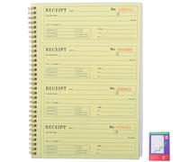 ZUNOXAZ Carnet de Reçus Commercial 1 Exemplaire 2,84 X 2 Cm Papier Résistant Formulaire de Commande pour Restaurant Bloc Factures à Deux Parties Gestion des Transactions