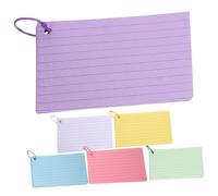 ZUNOXAZ Cartes Mémo Flash Blanches avec Anneaux Cahier à Anneaux Amovibles Fiches Index pour Mémorisation de Mots Format Portable pour et Notes ou Voyage
