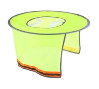 ZUNOXAZ Casque De Sécurité Rafraîchissant Large Bord Protection Solaire Pare-Soleil en Maille Visière Teintée Visière Complète Tissu De Sécurité Jaune