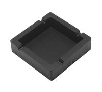 ZUNOXAZ Cendrier Carré en Silicone Noir Résistant à Haute Température Grand Modèle Réutilisable pour Fumeurs Cendrier Domestique Bureau Salon et Hôtel Facile à Nettoyer et Antichoc