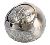 ZUNOXAZ Cendrier D'éléphant en Alliage De Zinc, Cendrier Décoratif Créatif De Bureau, Conteneur à Cendres Sécurisé, Usage Intérieur Et Extérieur, Accessoire De Table Original