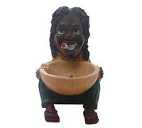 ZUNOXAZ Cendrier Figurine Africaine Décor Maison Multifonction Fête des Pères