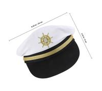 ZUNOXAZ Chapeau Capitaine Marin Blanc pour Cosplay et Fête Accessoire Costume Mer Polyvalent pour Hommes et Femmes Chapeau Yacht pour Soirée Thématique et Performance