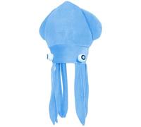ZUNOXAZ Chapeau D’Halloween Pieuvre en Flanelle Bleu Accessoire de Fête Amusant et Drôle pour Spectacle sur Scène Casquette Costume Animal Marine pour Déguisement et Photographie