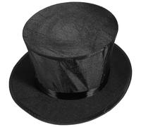 ZUNOXAZ Chapeau de Conjuration à Ressort Noir Pliable Compartiment Secret, Accessoire Magique Léger et Confortable pour Fête, Halloween et Spectacles, Taille Unique pour Adultes et Garçon