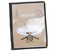 ZUNOXAZ Classeur Recettes Transparent PVC Souple Protège Menu Restaurant Étanche Dossier à Mobiles avec Coins Arrondis Format Pages Faces Support Pratique pour Présentoir Menu
