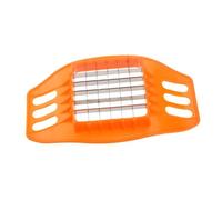 ZUNOXAZ Coupe Pomme de Terre Carré Acier Inoxydable Trancheuse Frites Maison Facile à Utiliser Éminceur pour Légumes Outil Cuisine DIY Nettoyage Au Lave Couleur Orange