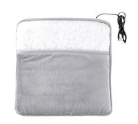 ZUNOXAZ Coussin chauffant électrique pour les pieds chauffe pied tapis chauffant usb tapis isolant foot warmer couverture de chauffage Coton peluche Grey