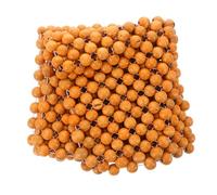 ZUNOXAZ Coussin de Siège Perlée en Bois Naturel pour Voiture et Camion, Ventilé et Massant, Coussin de Confort Élégant pour Soulager Douleurs Dorsales, Dimensions 44x44 Cm