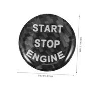 ZUNOXAZ Couvercle de Bouton Démarrage Voiture Plastique Résistant Anti-rayures Protection Intérieure pour Interrupteur Allumage Automatique Décoration Minimaliste Élégante