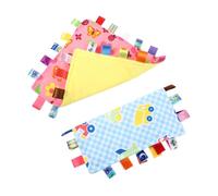 ZUNOXAZ Couverture Réconfortante Bébé 2 Pièces Motif Petites Fleurs Et Avions, Douce Peluche, Lavable En Machine, Anti-stress, Pour -nés Et Nourrissons, Accessoire Apaisant Et Jouet Sensoriel