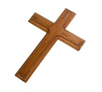 ZUNOXAZ Croix Murale Bois Massif DéCorative Pour Maison Et ÉGlise Crucifix Catholique Finition Douce RéSistante À Suspendre 10.24X7.09X0.47In