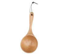 ZUNOXAZ Cuillère à Eau Naturel à Long Manche Louche Ronde Japonaise Multifonction pour Thé Soupe et Sauna Ustensile de Cuisine avec Corde de Suspension Adaptée Maison et Restaurant