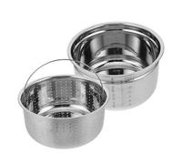 ZUNOXAZ Cuvette Intérieure Acier Inoxydable pour Cuiseur Électrique avec Panier Vapeur Séparateur de Riz et Cuisson Vapeur Multifonction Facile à Nettoyer