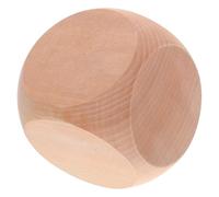 ZUNOXAZ Dé à 6 Faces en Bois Vierge 80 MM Coins Arrondis Cube pour Loisirs Créatifs Dés pour Jeux de Société et Fêtes à Personnaliser