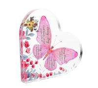 ZUNOXAZ Décoration Cœur Acrylique Transparente Ornement Mariage et Anniversaire Panneau Décoratif Stable pour Table Cadeau Romantique pour Famille et Amis