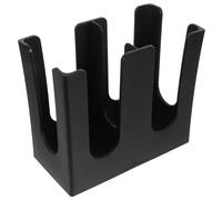 ZUNOXAZ Distributeur de Gobelets en Papier Noir à Double Compartiment Organisateur Robuste pour Station de Café Support Résistant à L’Usure pour Bars à Café et Salons de Thé