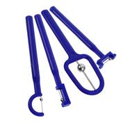 ZUNOXAZ Ensemble 4 Pièces Entraîneur de Langue Bleu U Forme Outils Exercice pour Muscles Buccaux Acier Inoxydable Plastique Entraînement Orthophonie Rééducation Articulation Garçon