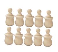 ZUNOXAZ Ensemble de 10 Set de Marionnettes Bois à Peindre DIY Poupées Artisanales Non Décoratives et Éducatives pour Garçon Fille Jouets Créatifs Bois Naturel