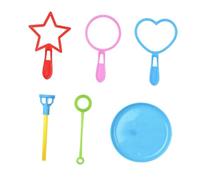 ZUNOXAZ Ensemble de 6 Baguettes à Bulles Colorées en Matériau Flexible, Tailles Variées pour Bulles Géantes et Petites, D’extérieur pour Fête et Présent D’Anniversaire Couleur Aléatoire