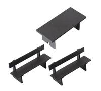 ZUNOXAZ Ensemble de Mobilier Miniature Noir pour Maison de Poupée 3 Pièces Mobilier Compact et Robuste Décoration pour Scène de Jardin Féérique et Micro-Parc Accessoires Créatifs pour