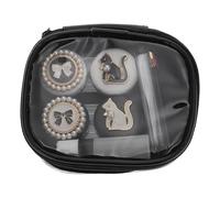 ZUNOXAZ Étui à Lentilles de Contact Double en PP et Alliage Outils, Boîte de Rangement Compacte pour Voyage et Tiroir de Bureau, 1 Set Pratique et Léger