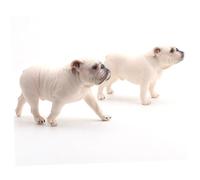 ZUNOXAZ Figurine Chien Bulldog Réaliste PVC Modèle Solide de Décoration de Bureau Ornement Simulation pour Collection Sculpture Décorative pour Maison et Bureau
