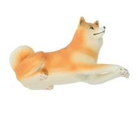 ZUNOXAZ Figurine Chien Shiba Inu Réaliste Plastique Décoration de Bureau Stable pour Amoureux des Animaux Cadeau Original et Ornement de Table