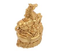 ZUNOXAZ Figurine Décorative Cheval en Alliage Or pour Décoration de Bureau, Symbole Feng Shui Traditionnel Chinois, Attire Richesse et Chance pour Nouvel an Lunaire 2026