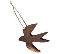 ZUNOXAZ Figurine Murale d'Hirondelle en Bois de Noyer Foncé Oiseau Décoratif Rustique Grosse Taille Décoration Murale pour Maison Simulation Réaliste d’Oiseau Volant Couleur Aléatoire