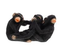 ZUNOXAZ Figurines Singes Résine Miniatures Sculpture Singes Sagesse Décorations Animales Artistiques pour Étagère ou Table Cadeau Original pour Maison