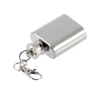 ZUNOXAZ Flasque de Hanche Acier Inoxydable avec Porte-clés Étanche Bouteille à Whisky Portable pour Hommes et Femmes Adaptée Aux Activités Plein Air