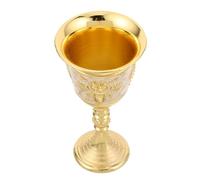 ZUNOXAZ Gobelet Vintage Style Médiéval Métal Calice Royal Embossé pour Vin Coupe Polyvalente pour Dessert et Boissons pour Banquets et Festivals