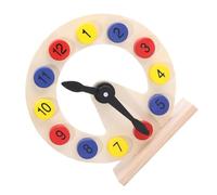 ZUNOXAZ Horloge Bois Éducative pour Garçon Fille avec Chiffres Colorés Éveil Horloge pour Apprentissage des Puzzle de Cadeau Sûr et Écologique pour Garçons et Filles