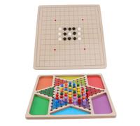 ZUNOXAZ Jeu Bois Gobang et Dames pour Garçon Fille Éducatif Compact et Portable pour Familles et École