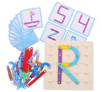 ZUNOXAZ Jeu Montessori Planche à Clous Bois Puzzle Alphabet et Chiffres Éducatif pour Garçon Fille Ans Développement Motricité Fine et Reconnaissance Formes Couleurs