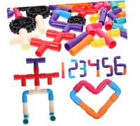 ZUNOXAZ Jouets Éducatifs à Assembler Construction Magnétique Montessori Puzzle Tubulaire pour Apprentissage Précoce et Développement Moteur des Garçon Fille Couleur Couleur Aléatoire