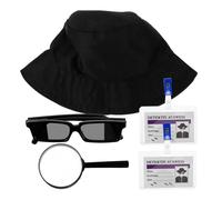 ZUNOXAZ Kit Détective Cosplay avec Chapeau et Loupe Accessoires Déguisement Enquêteur pour Fête et Jeu de Rôle