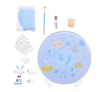 ZUNOXAZ Kit Moulage Marque Garçon Fille Cire Bleu Cadeau Naissance Souvenir Original Pour Garçon Fille