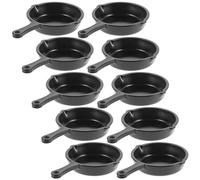 ZUNOXAZ Lot de 10 Mini Poêles à Frire en Plastique Accessoires pour Maison de Poupée Ustensiles Cuisine Miniatures DIY Ornement Miniature Léger et Résistant pour Décoration Intérieure