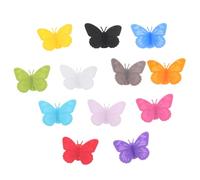 ZUNOXAZ Lot de 12 Marqueurs de Verre à Vin en Silicone Souple, Forme de Symbole Ailé, Couleurs Assorties, Identificateurs de Boissons Réutilisables pour Fêtes, Bars et Couleur