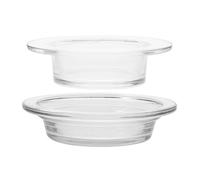 ZUNOXAZ Lot de 2 Coupelles Chauffe-Plat en Verre Transparent Forme Chapeau de Paille, Diamètre 115 MM et 119 MM, Récipient pour Chauffe-Cire et Diffuseur D’Huiles Essentielles, Accessoire