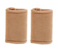 ZUNOXAZ Lot de 2 Coussinets D'aisselle en Tissu Velours Beige Clair pour Béquilles, Rembourrage Élastique Antidérapant, Accessoires Confortables Lavables pour Prévention des