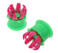 ZUNOXAZ Lot de 2 Moules à Baozi en Plastique Écologique Vert Ustensiles Cuisine pour Former et Sceller Hermétiquement les Petits Pains Vapeur pour Usage Domestique et Restauration