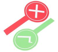 ZUNOXAZ Lot de 2 Palettes de Réponse Portable Rouge et Vert Panneau d'Interaction Enseignant-Élève Jury Portable pour Fournitures Scolaires Tableau de Vote et Jugement Pratique en