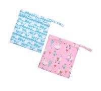 ZUNOXAZ Lot De 2 Pochettes De Rangement pour Couches Imperméables Et Réutilisables Bébé, Motifs Imprimés Grand Cachalot Et Alpaga, Tissu TPU Solide, Organisateur Pratique pour Chambre Et Voyage