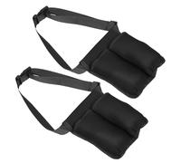 ZUNOXAZ Lot de 2 pochettes pour flacons de massage : pochette ajustable pour lotion avec double poche - ceinture organisatrice pour huiles essentielles - porte-flacons de massage pour salon et spa