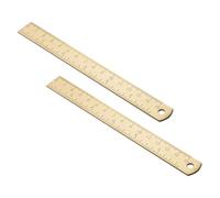 ZUNOXAZ Lot de 2 Règles à Dessin Multifonctions en Laiton 15 Cm, Marque-pages Vintage Gravés Échelle, Outil Portable pour Bureau, École et Dessin Technique